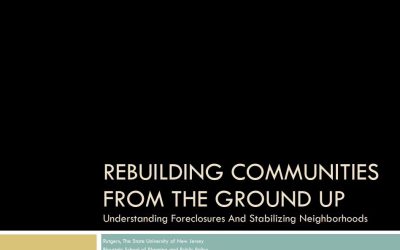 Rebuilding Communities from the Ground Up
