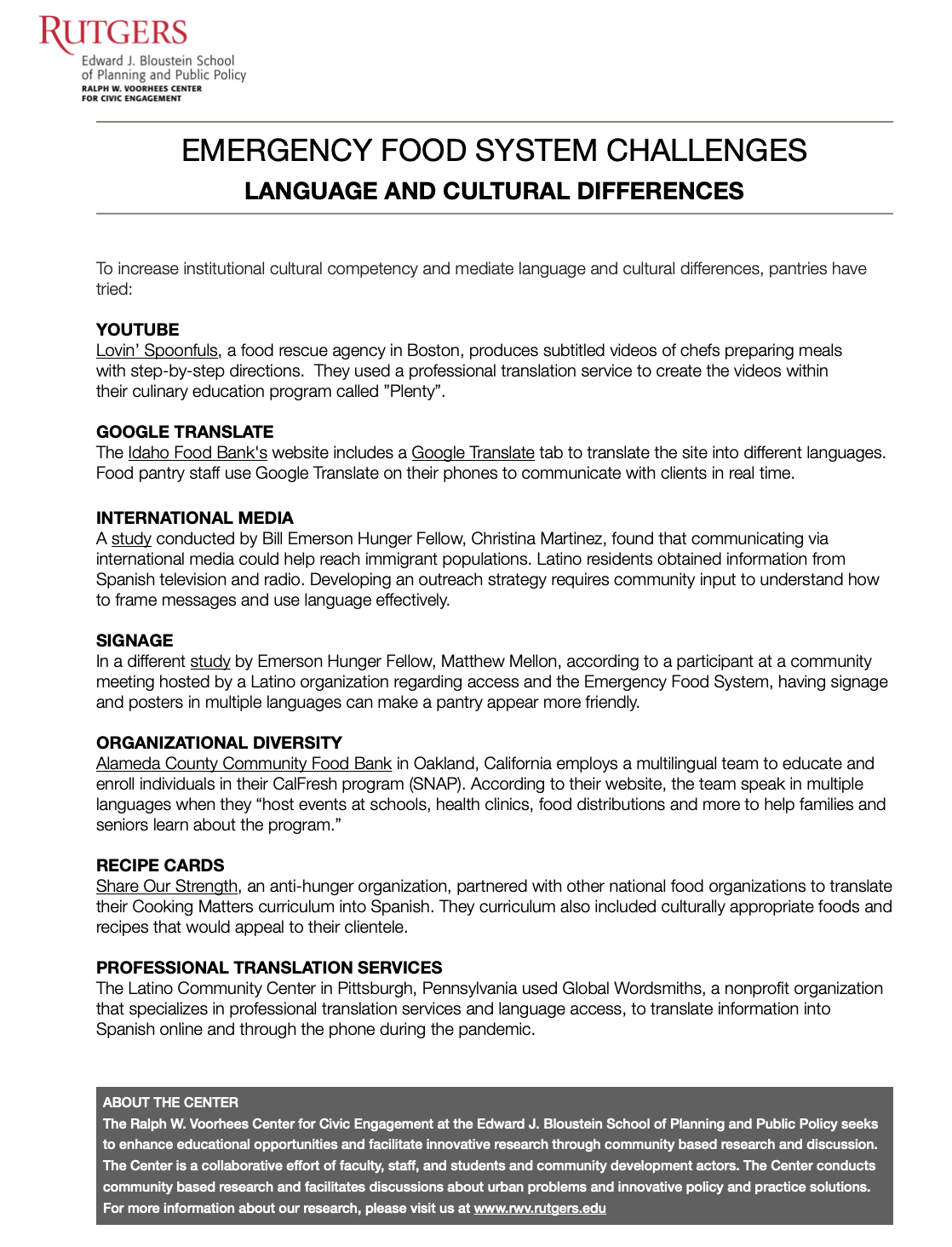 Language and Cultural Differences
