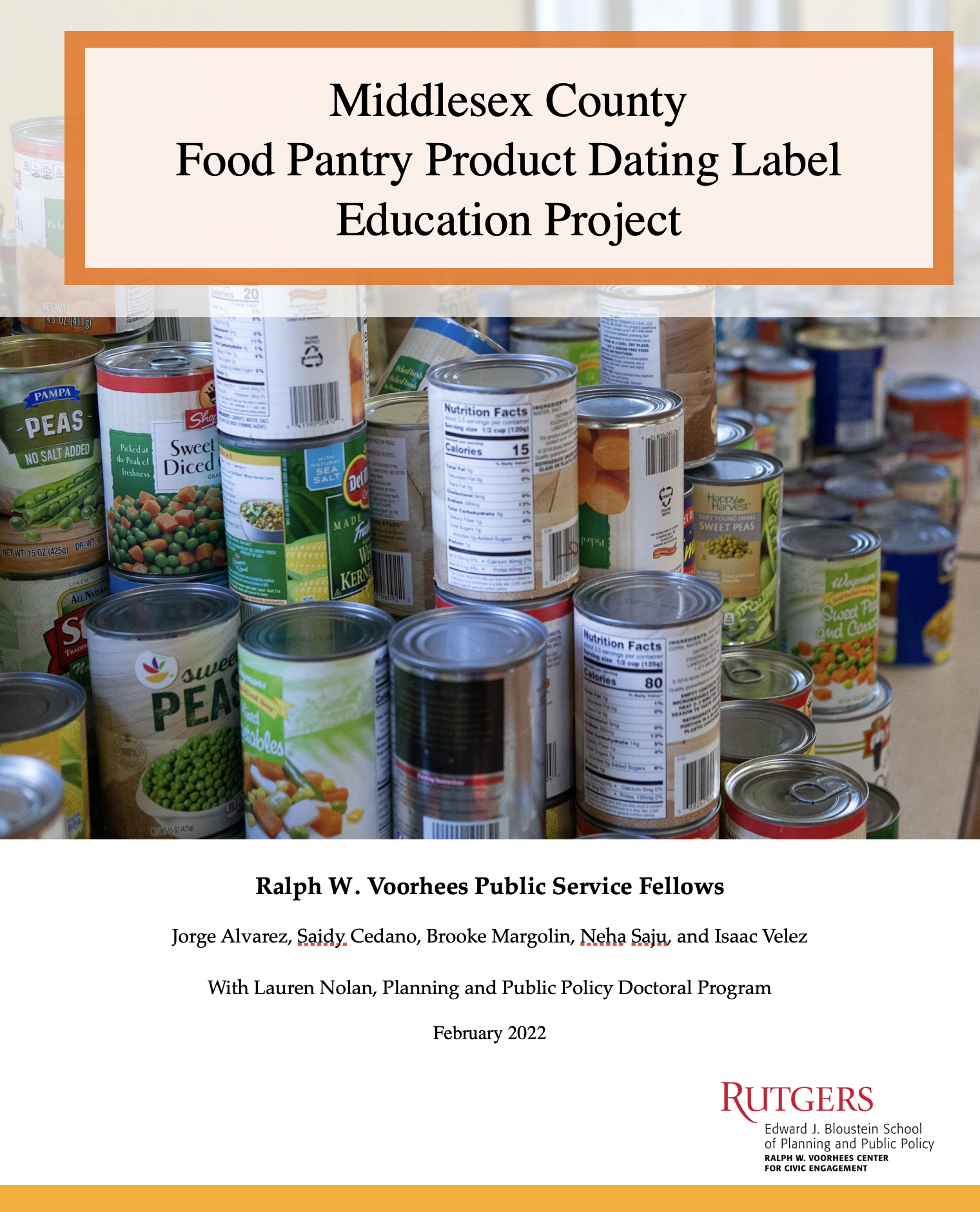 Food Pantry Product Labeling Education Project