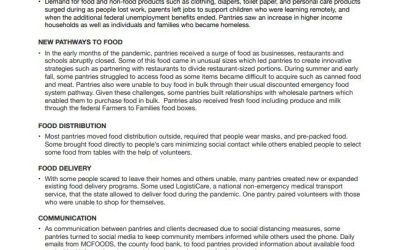Emergency Food System Challenges: Food Pantry Practices During the COVID-19 Pandemic