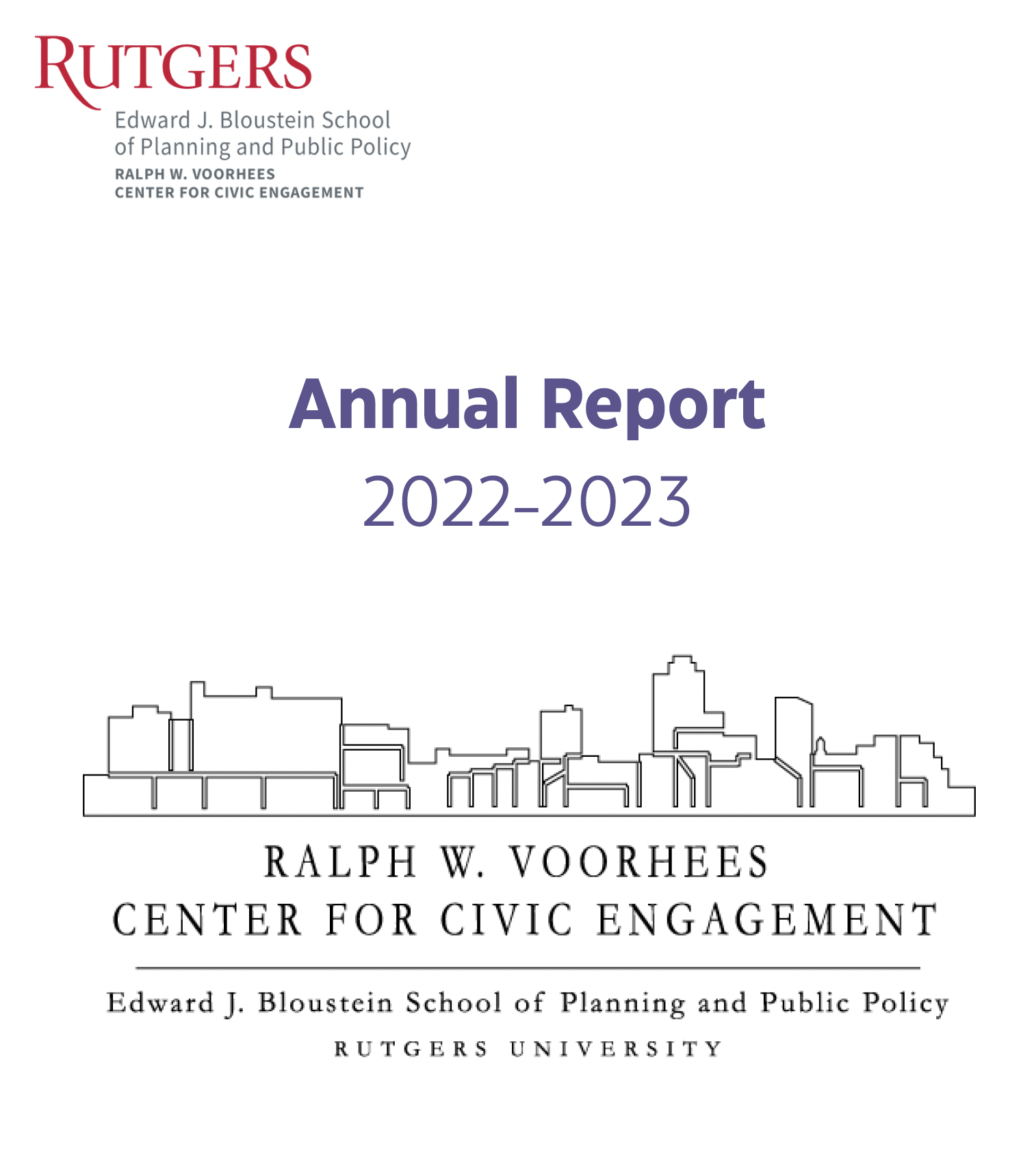 annual report voorhees civic engagement Rutgers University