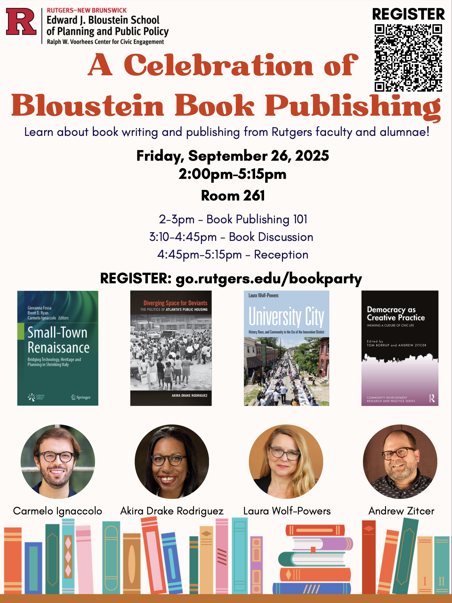 Poster for party celebrating book release books and authors 