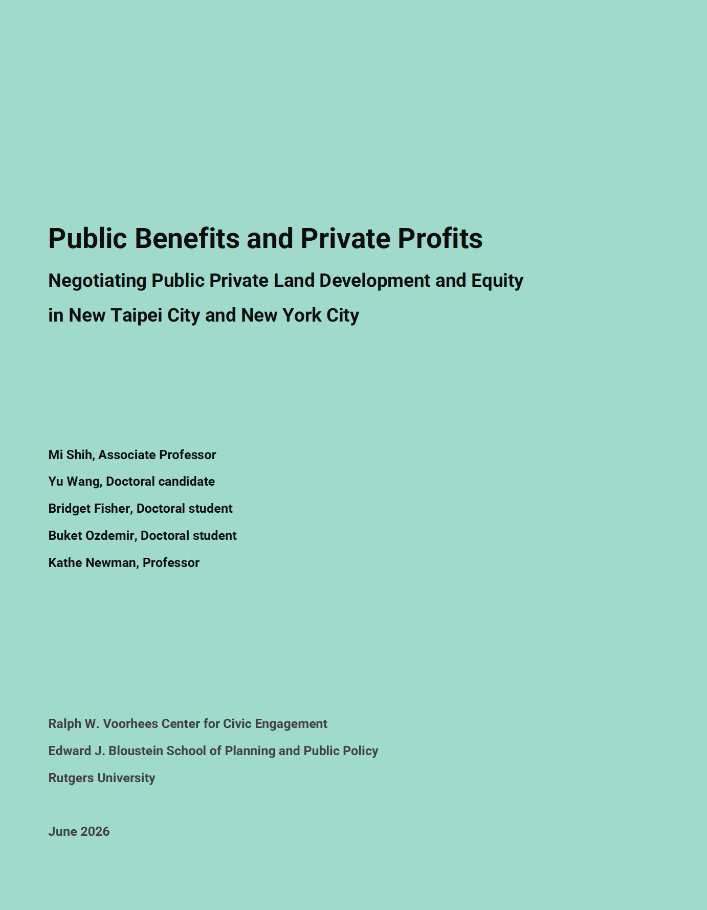Public Benefits and Private Profits Cover Public Benefits and Private Profits Cover